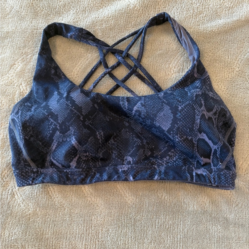 Victoria’s Secret Blue Snake Print Sports Bra